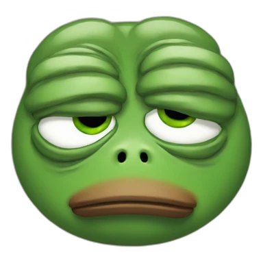 sad pepe frog sticker
