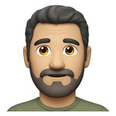 dark-haired Spanish man without beard and mustache, 50 years old sticker