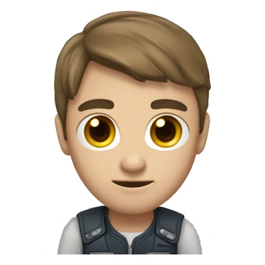 Cara de desagrado con la mano poniendo alto sticker