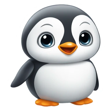 cute baby penguin as a chatbot sticker