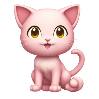 Chibi Mew-Pokémon full body sticker