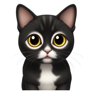 Black munchkin cat sticker