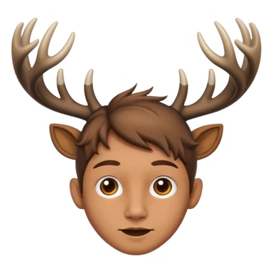 Deer horns on my human head sticker