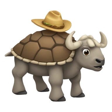 Una cabra arriba de la roca tortuga sticker