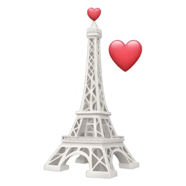 Effiel tower with heart sticker