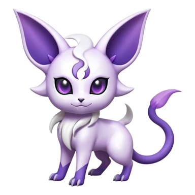 Shiny Exotic Espeon-Absol-Pokémon-Fakémon-hybrid-creature (full body) sticker