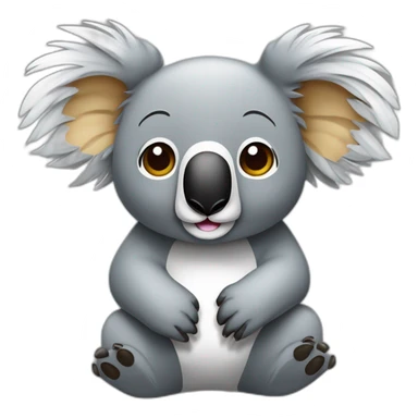 Koala entier sur un icône abonne toi sticker