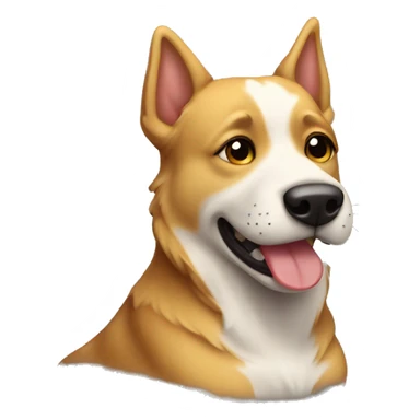 Perro tomando sol sticker