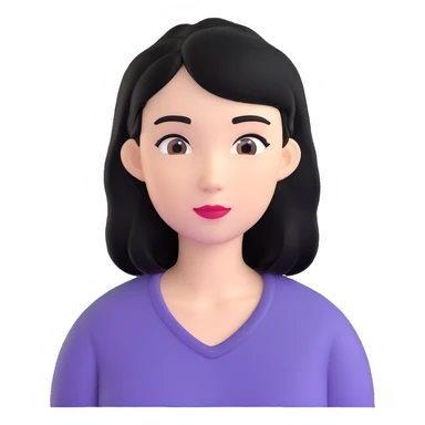young woman with black hair, 25 years old sticker