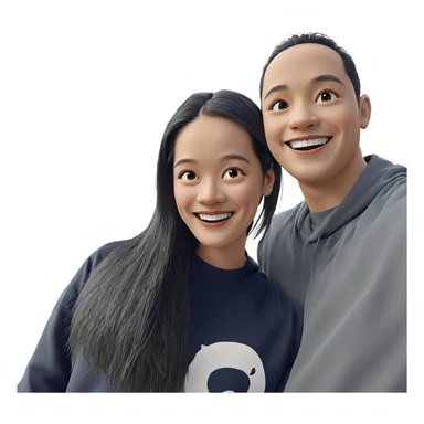 smiling under the tree sticker