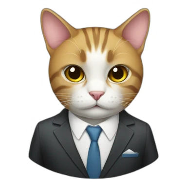 Cat in a suit sticker