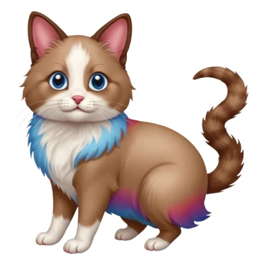 Rats pooping dogs running rose nail polish rainbow ragdoll sticker