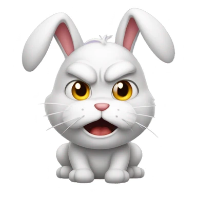 Angry bunny sticker
