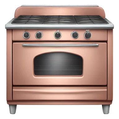 Realistic rose gold  vintage oven. sticker