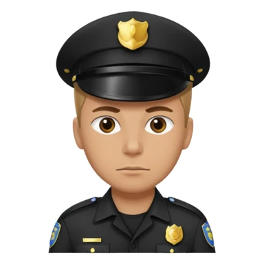 police with black unfiorm sticker