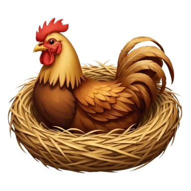 Rooster nest sticker