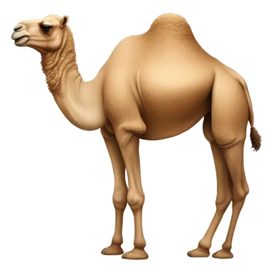 a whole size male camel pooping sticker