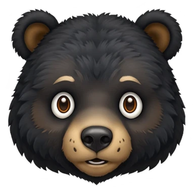black bear face sticker