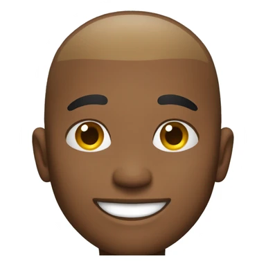 black man with a buzzcut and fade smiling  sticker