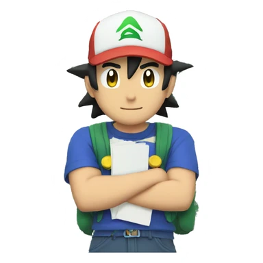 Ash Ketchum with money sticker