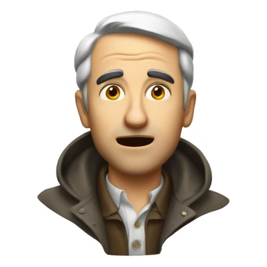 French man have a surprised  sticker