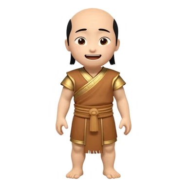 create an emoji set of a cartoonish full body character from china from 2000 BC doing different emotions sticker