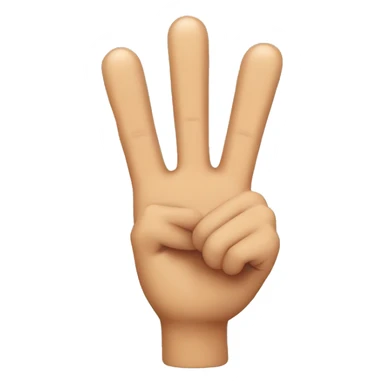 Three fingers held up hi her games whistle sticker