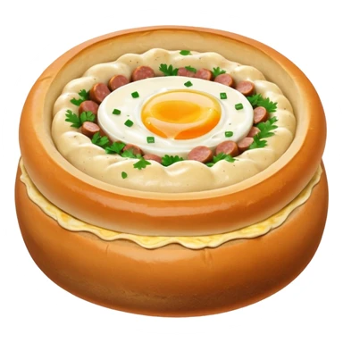 polish zurek soup inside of bread bowl sticker