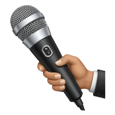 Announcement with hand microphone sticker