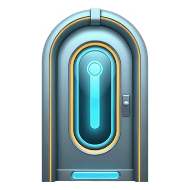 futuristic door portal sticker