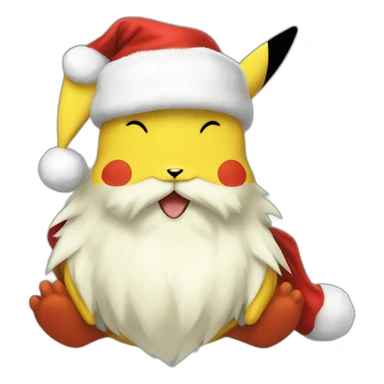 pikachu santa sticker