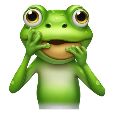 Frog doing shhhh sticker