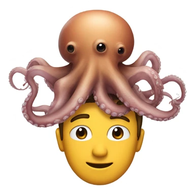 Guy with a ocotopus on his head sticker