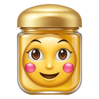 Produtos de beleza delicado com tampa dos potes dourados e fundo transparente pra usar como figurinha sticker