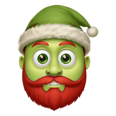 Mike wazovski in red hat with a big beard sticker
