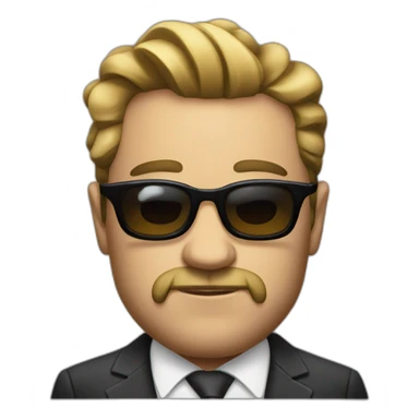 rich looking gangster boss sticker