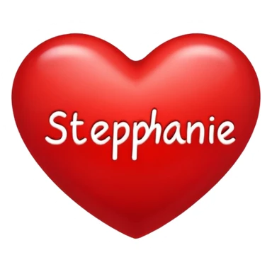 Heart with Stephanie wrote in it sticker
