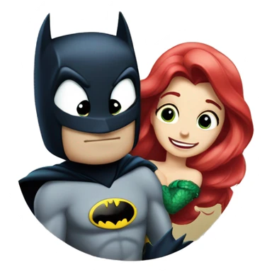 batman loves the little mermaid sticker