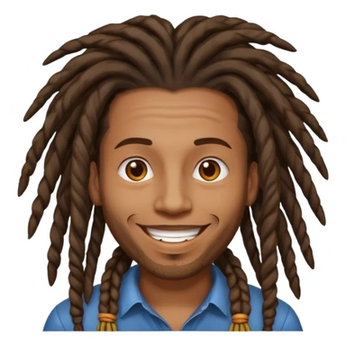 man with dreadlocks sticker