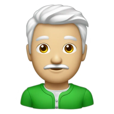 hombre-blanco-con-canas-ojos-verdes sticker