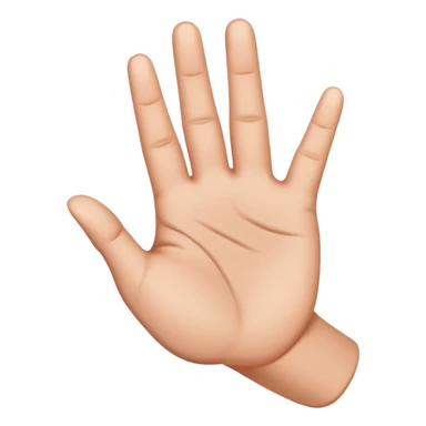 Fingering hand emoji of the palm side of the hand with the first and fourth finger are folded down, second and third finger are extended together touching each other  sticker