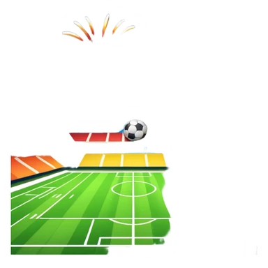 Football Field fireworks going on sticker