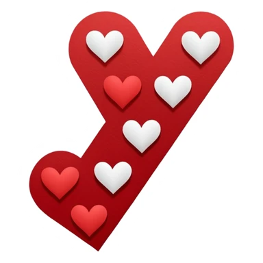 heart patterned bookmark sticker