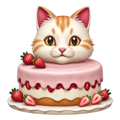 Close-up cinematic shot of a cat tasting strawberry cake, creamy frosting on its paws, dramatic soft lighting, warm tones, ultra detailed fur, shallow depth of field, professional photography style
, sticker