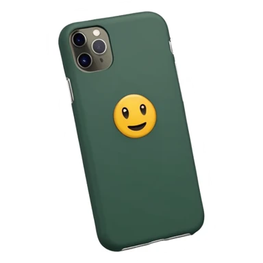 dark green case on white iPhone, minimalism, no emojis sticker