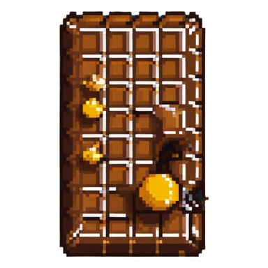 chocolate bar with honey on top sticker