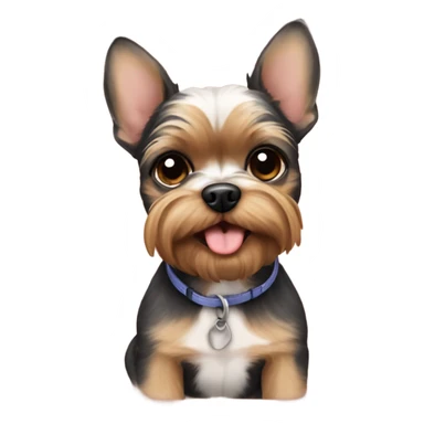 Frenchie Yorkie mix sticker