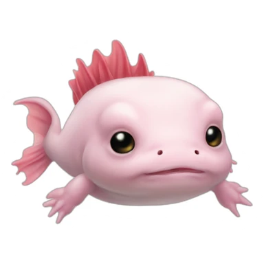 Cute little Chubby Axolotl  sticker