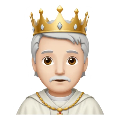 visage d'un pretre avec un couronne de cheveux et une toge sticker
