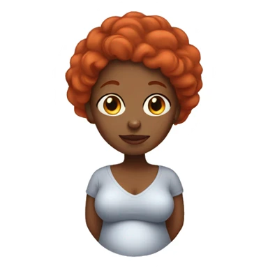 Red head pregnant black woman sticker
